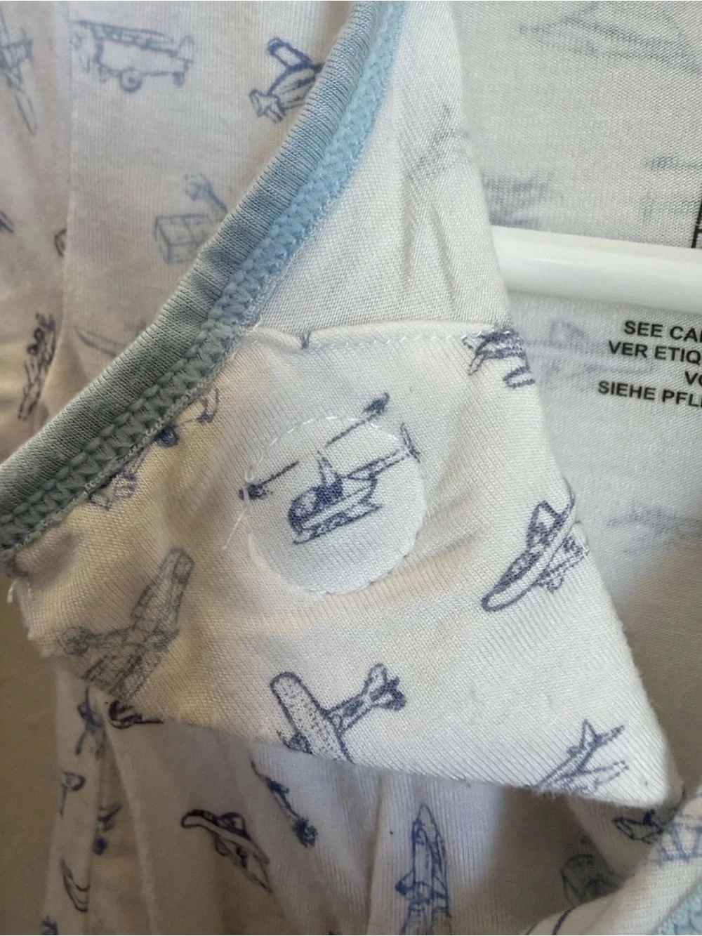 Magnetic Me White & Light Blue Airplane Sleep Sack